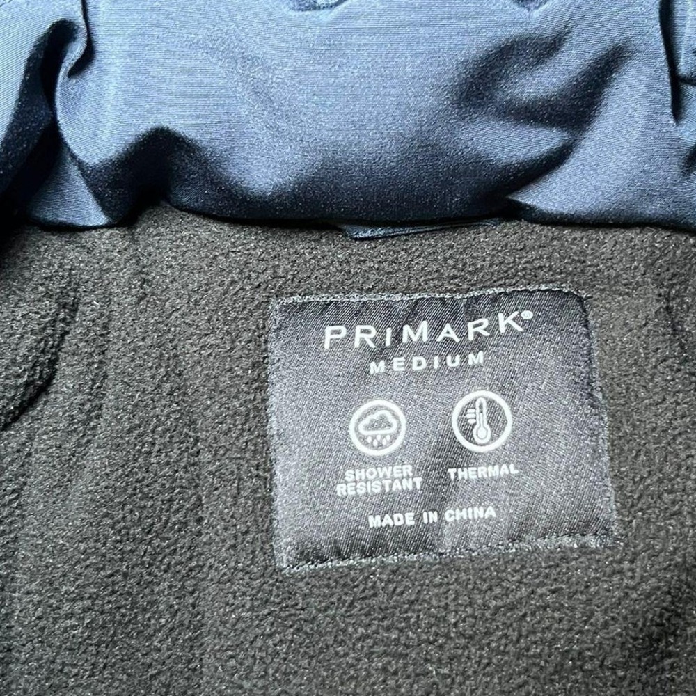 Primark Men's Navy Blue Hooded Parka Jacket Medium Shower Resistant Thermal - Picture 2 of 16